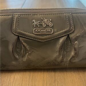 Coach Patent Leather Zip Around Wallet